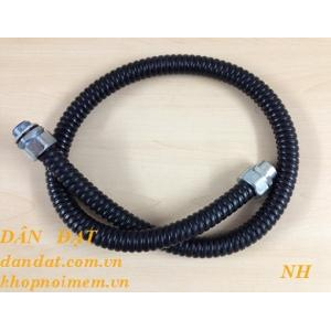 Ống chịu nhiệt đàn hồi/ ống luồn dây điện ngoài trời/ ống mềm inox 2 đầu kết nối rắc co gang